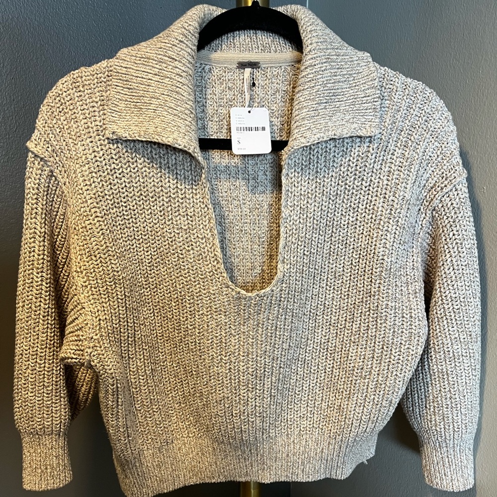 Free People waist length v-neck sweater